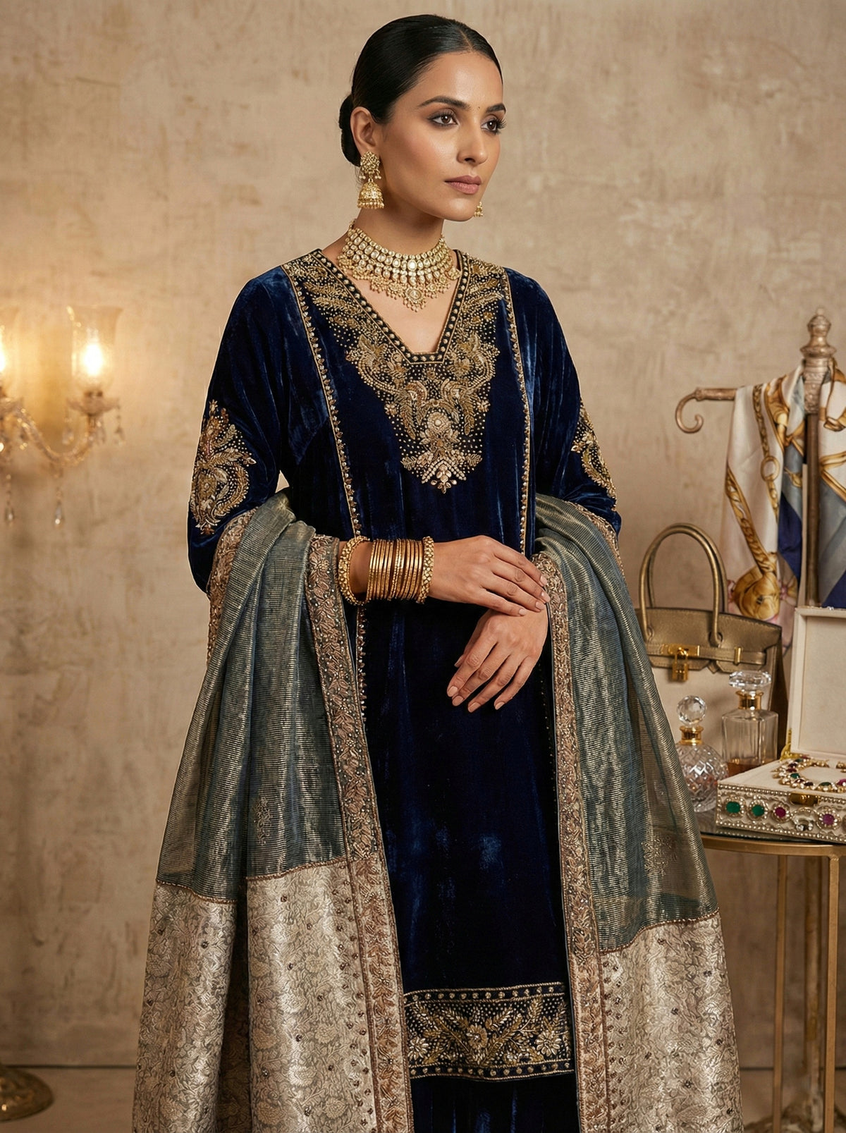 Amodini Velvet Set